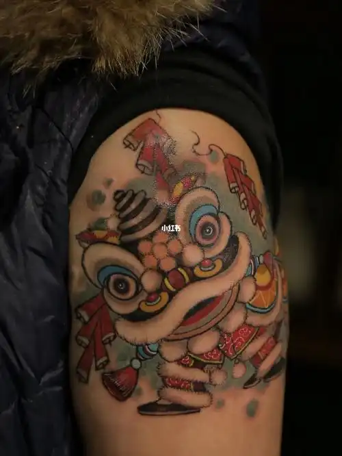 张灯结彩过年咯～～醒狮纹身