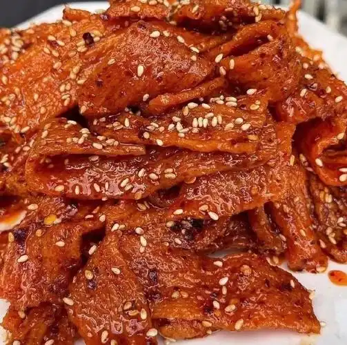 手工辣条一根一根又一根,吃得停不下来