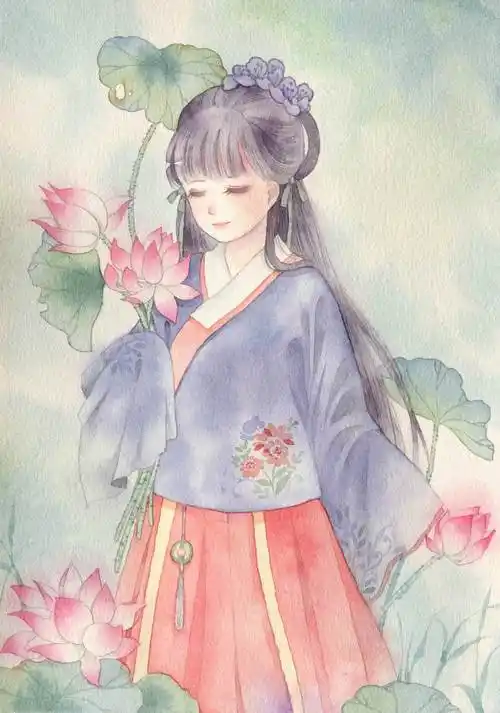 古风水彩画人物简单 好看又简单的古风水彩画教程