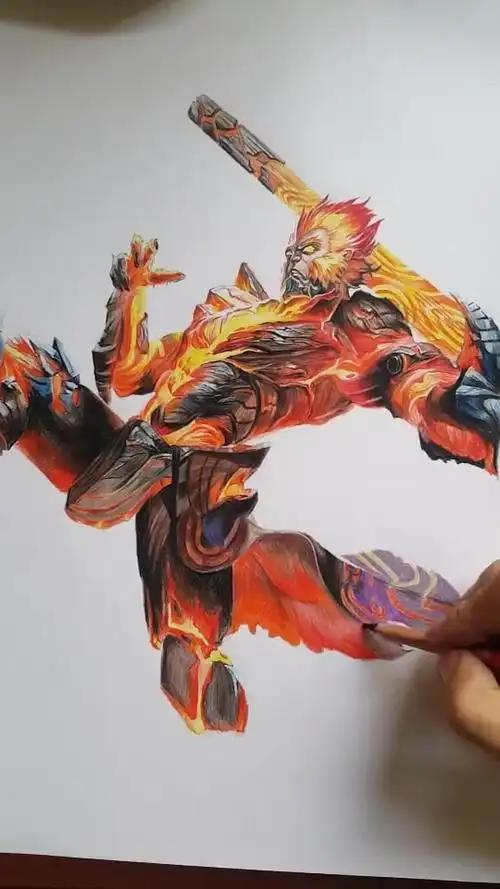 手绘王者荣耀地狱火