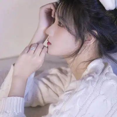 唯美侧脸图片女生头像