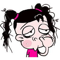 妞妞淘爆炸头抠鼻子丑态gif动图_动态图_表情包下载_soogif