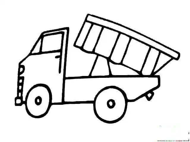 翻斗车简笔画图片3张