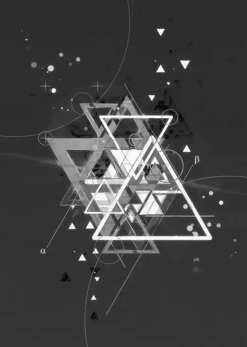 有趣的三角形元素海报设计