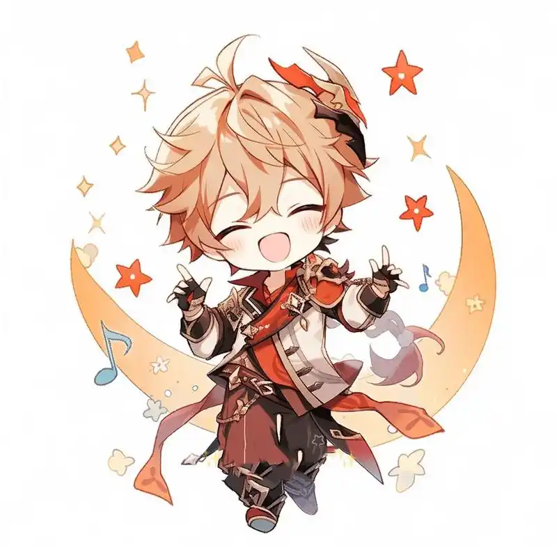 原神头像 | q版·达达利亚 公子我呀,不仅会卖玩具,也会hip hop 99