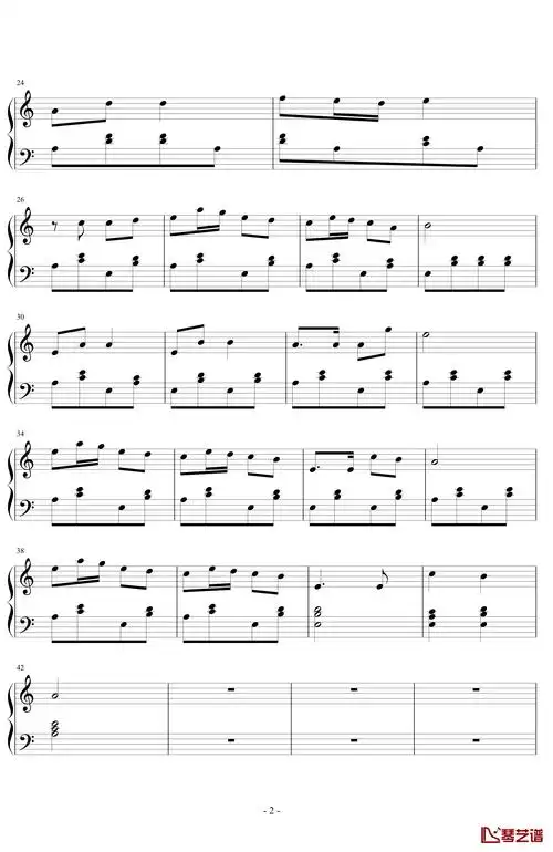 泥娃娃钢琴谱-幼儿喜欢的钢琴曲-儿童歌曲2