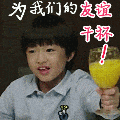 我的前半生靳东马伊琍为我们的友谊干杯gif动图_动态图_表情包下载