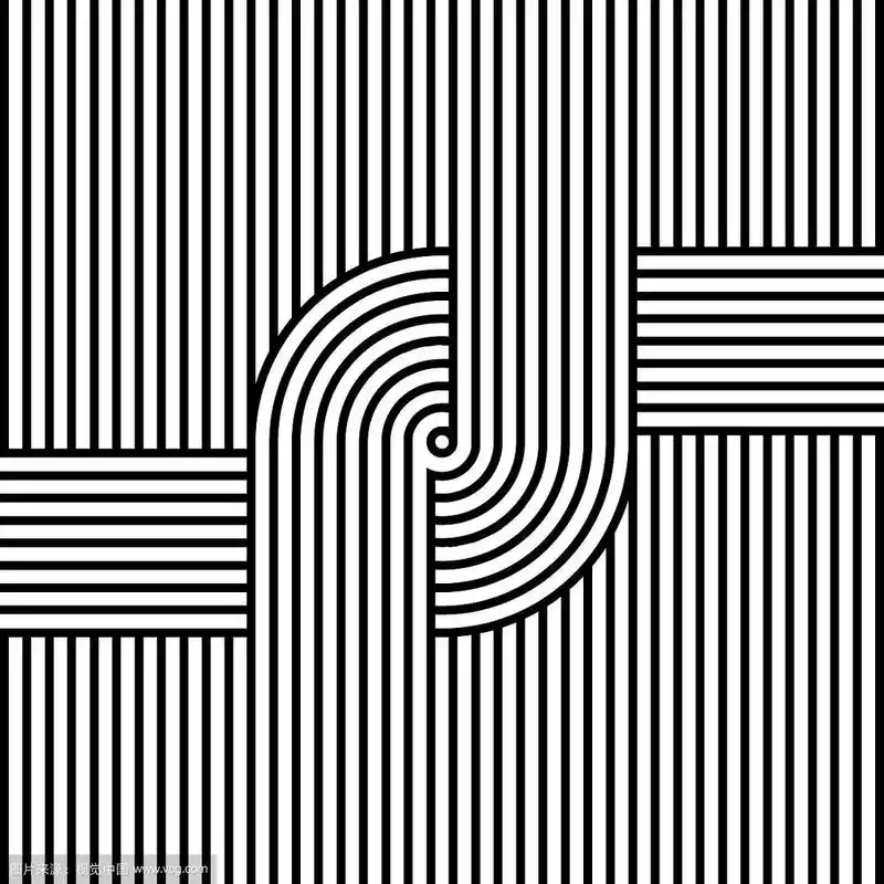 抽象的黑白条纹线背景