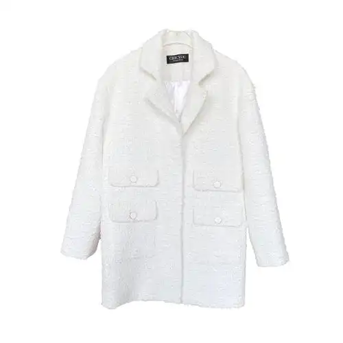 小姐白色外套大衣清仓富家名媛香风