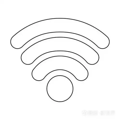 无线网络区的黑白互联网符号插画-正版商用图片17vcx3-摄图新视界
