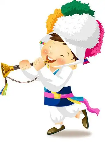 吹唢呐卡通素材