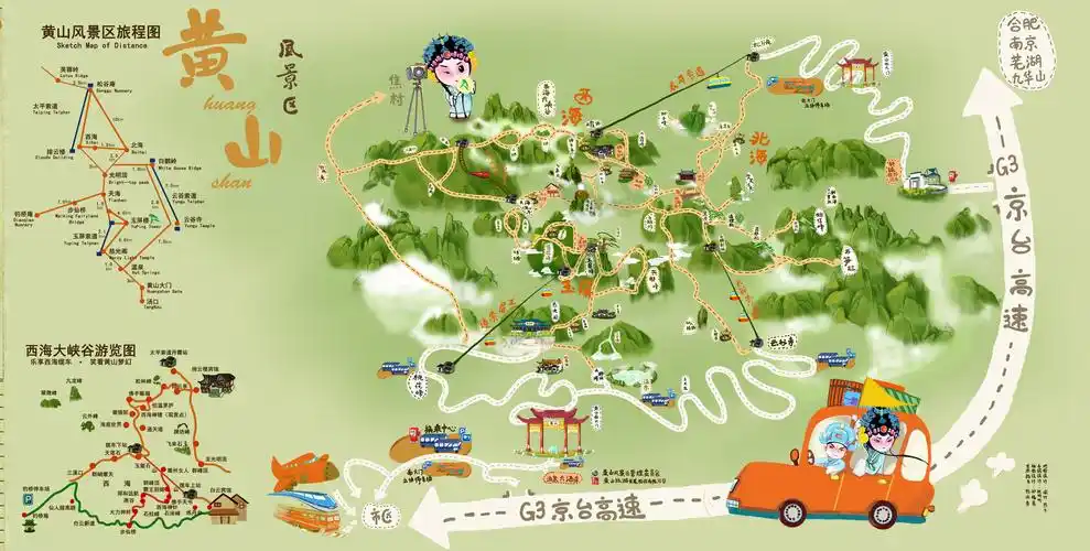 黄山风景区导览图