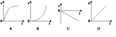 图中所示的各图象能正确反映自由落体运动过程的是( )