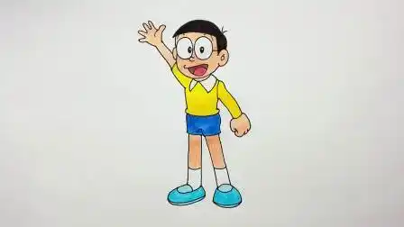 大雄野比大雄简笔画怎么画动漫人物简笔画:大雄卡通人物简笔画大雄(第