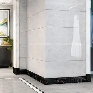 天然石踢脚线客厅地脚线装饰瓷砖贴脚线白色大理石简约墙角收边