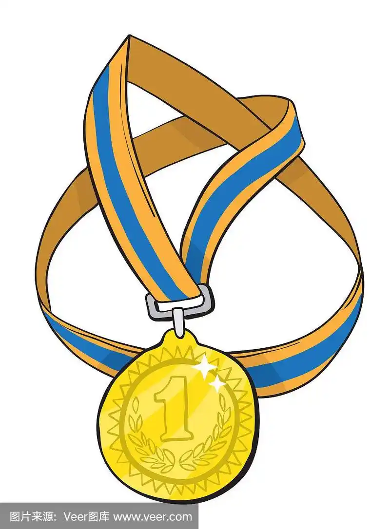 卡通,奖牌,第一名,图像,奇异服装