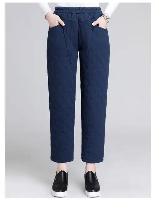 棉裤女新款秋冬宽松棉麻加厚外穿休闲夹棉民族风复古文艺女铅笔裤