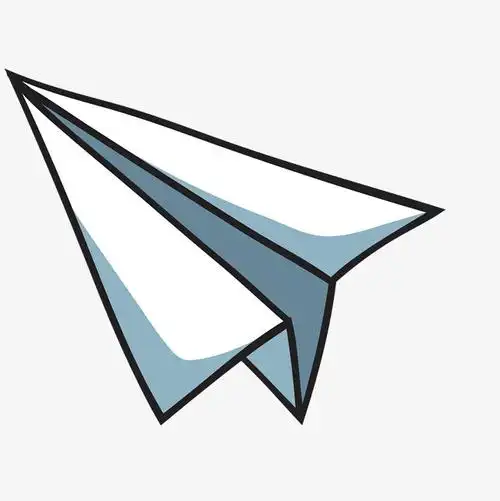 矢量卡通手绘折叠纸飞机免抠图png