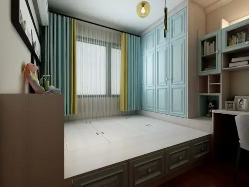 卧室现代飘窗三居室装修