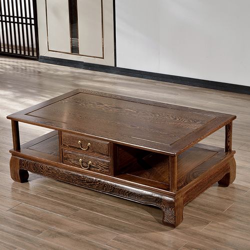 吴王府红木家具非洲鸡翅木茶几全实木原木大茶几新中式客厅茶桌