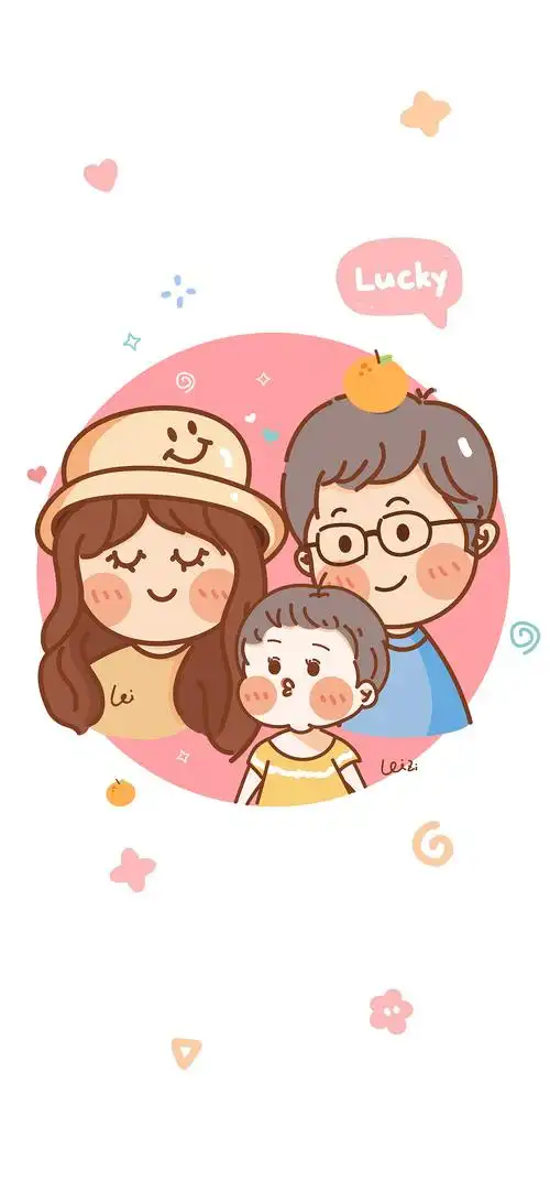 一家三口卡通头像