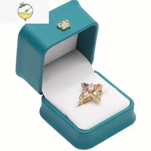 yicheng皇冠珠宝首饰盒pu皮革耳钉戒指盒项链饰品收纳手镯礼品包装