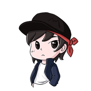 q版可爱男生戴帽子红带插口袋头像