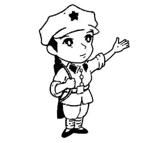 画女红军简笔画