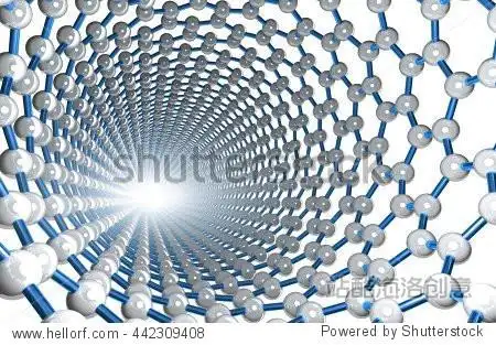 nanotube blue bonds silver atoms