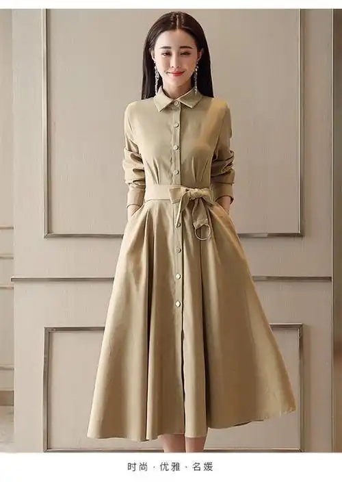 冬天连衣裙女士秋季衣服女25-30-35岁2018秋天新款长袖冬装正品春_7折