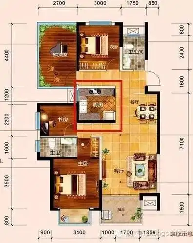 住宅不良格局化解方法之厨房与卫生间
