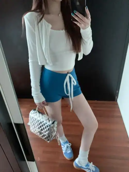 辣妹低腰包臀短裤女2024年夏季新款小众设计感抽绳显瘦休闲裤裤子