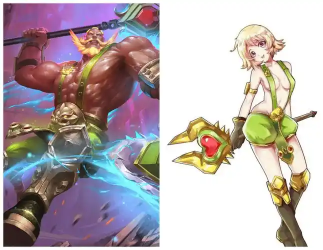 这些男英雄变女生颜值远超貂蝉所以这个萝莉就是程咬金的爱与正义?