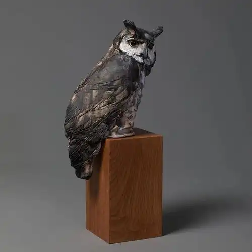 一组栩栩如生,炯炯有神的动物雕塑︱艺术家yu seto的作品