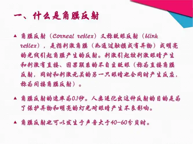xzq角膜反射路径及该传入路径的特点概述ppt