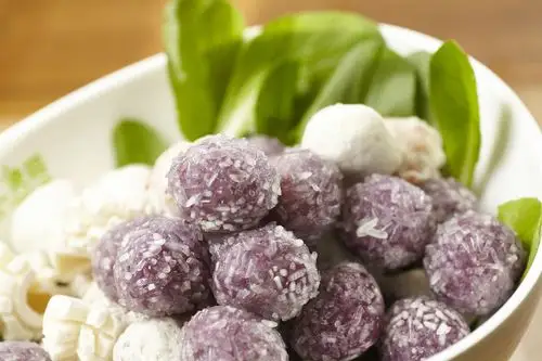 清真火锅丸子紫薯糯米球麻辣烫串串香关东煮食材甜点油炸散称500g