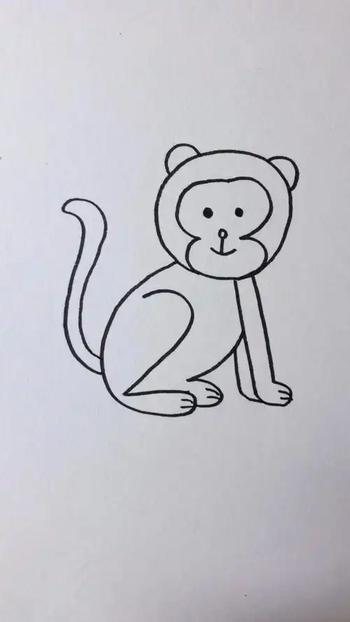 用数字123来画一只调皮的小猴子吧,画法很简单,动手试试吧
