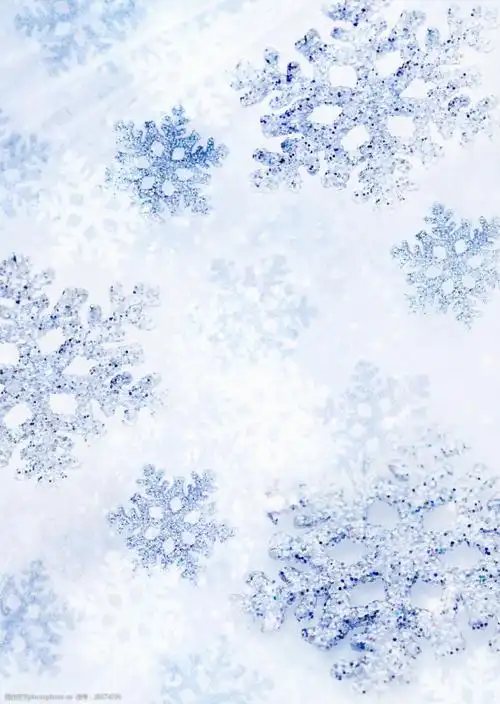 清新蓝色雪花背景