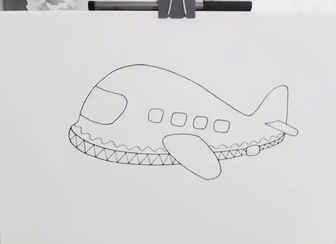 《小飞机》线描画绘画过程