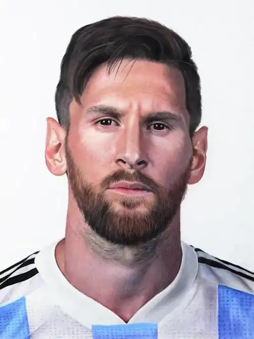 你可以永远相信!梅西,手绘梅西肖像画