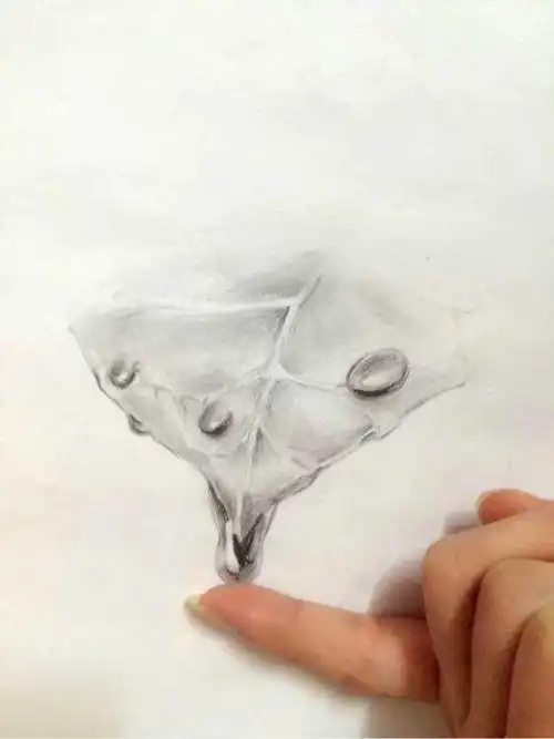 手绘水滴铅笔画