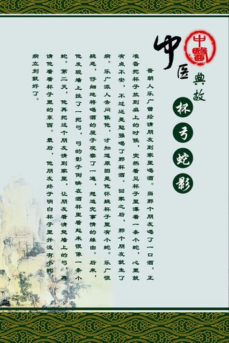 564海报印制海报展板素材105中医典故杯弓蛇影