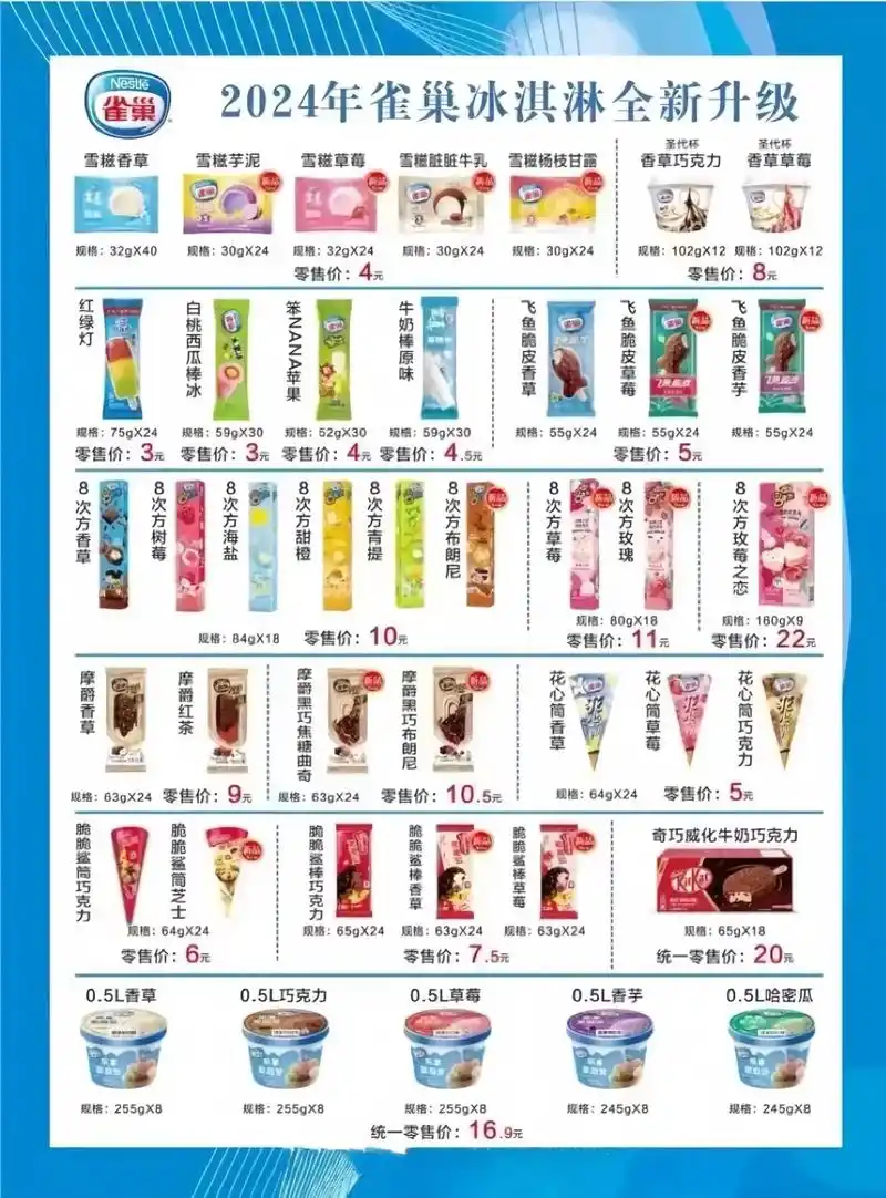 各雪糕品牌2024年新品.#冻品行业 #网红爆款 #网红冰淇