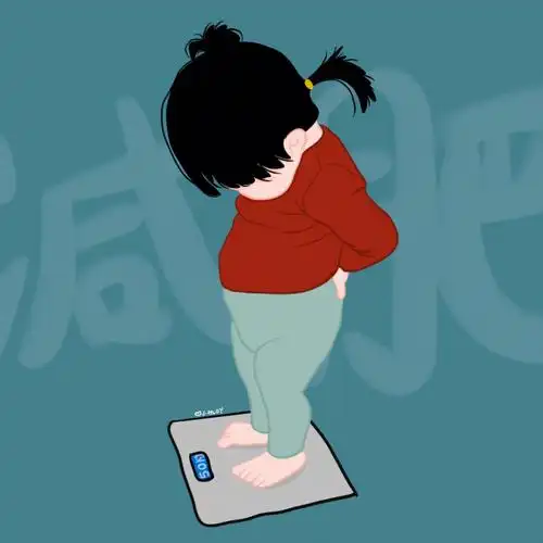 插画头像瘦瘦女孩