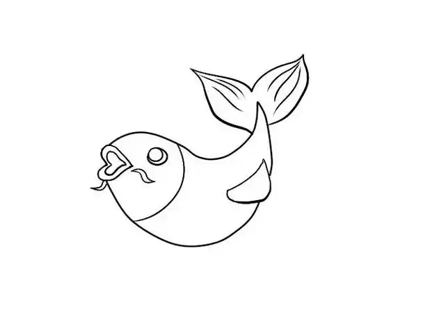鲤鱼简笔画 鲤鱼简笔画画法 - 童乐福儿童网