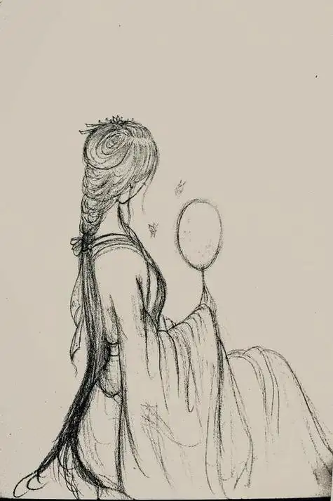 手绘 古风 女子 背影 线稿有关古风人物简笔画女的内容就分享到这里