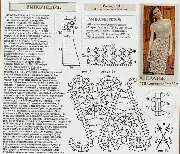 钩针比利时花边裙 图解