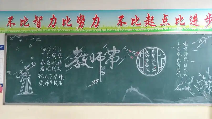 深州市第二中学北校区八年级教师节板报