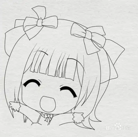 女孩简单又可爱q版人物可爱萌萌女生简笔画女孩简笔画画的q版人物教程