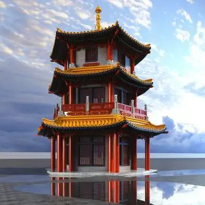 中式塔楼id141468980